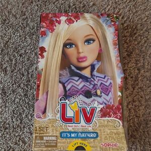 Blonde Doll with Purple and Pink Outfit